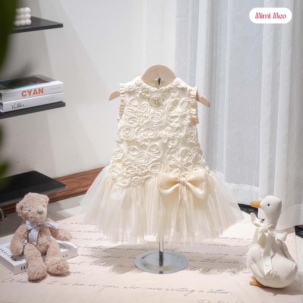 Váy Lưới Hoa Nổi TD347 — Xòe Bồng - Mimi Meo